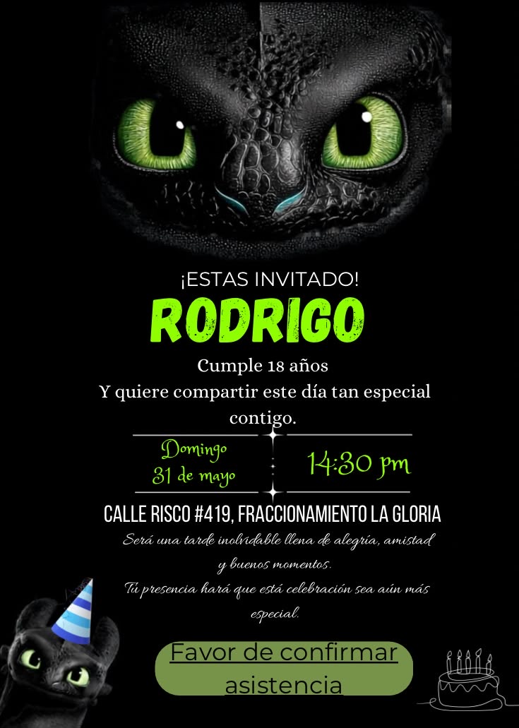 Ejemplo de invitación digital personalizada