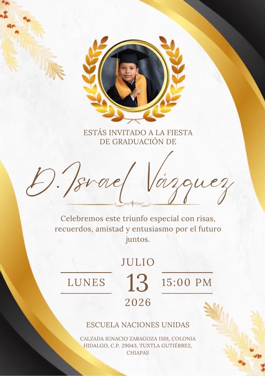 Ejemplo de invitación digital personalizada